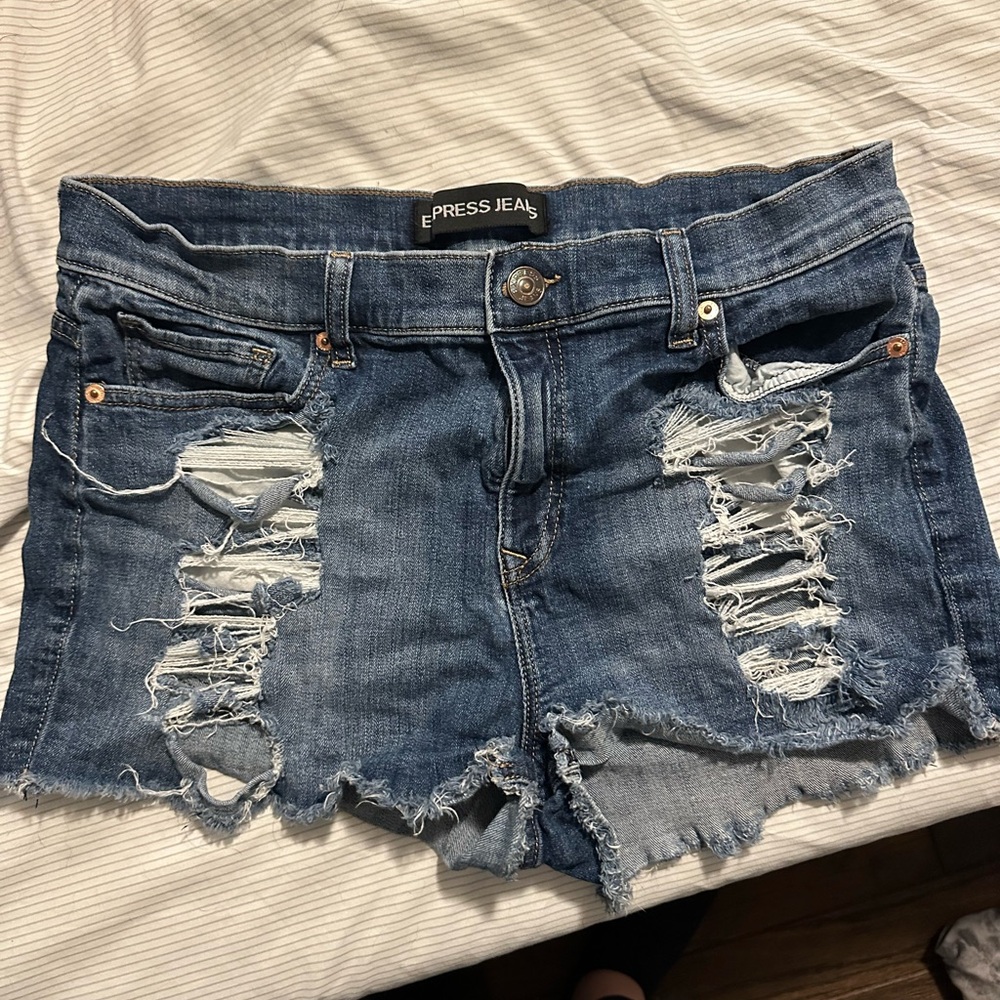 Express denim shorts